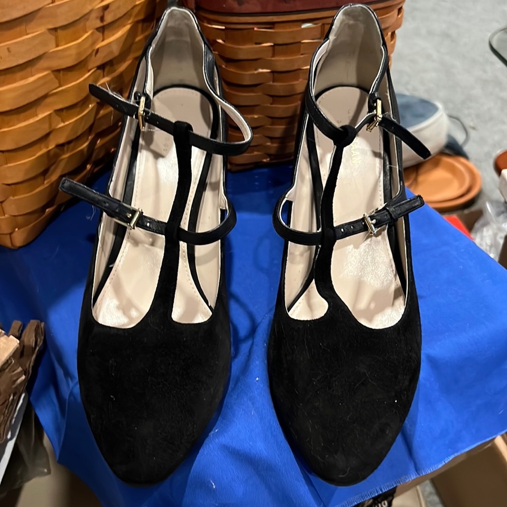 Cole Haan Rheba Double Buckle Chunky Heel Shoe